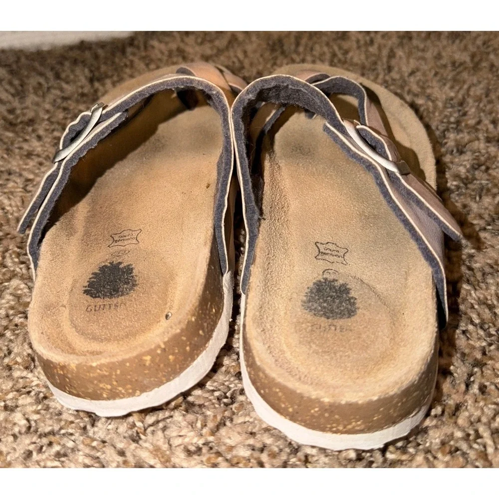 Eastland Shauna- Girls Cork Sole Leather Pinkish Sandals Size 2